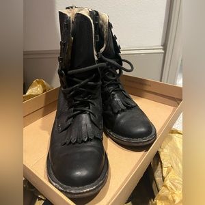 Ugg Jena Lace-up leather Boots Size 6